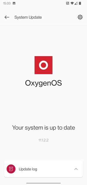 If your phone is up to date, you will see the following screen