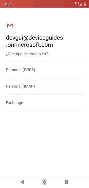 Seleccione Exchange
