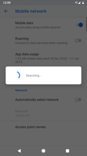 Wait for the search to finish