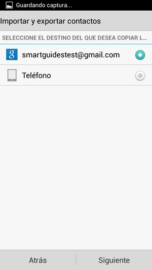 Si la pantalla tiene este aspecto, seleccione su cuenta de Google y seleccione Siguiente