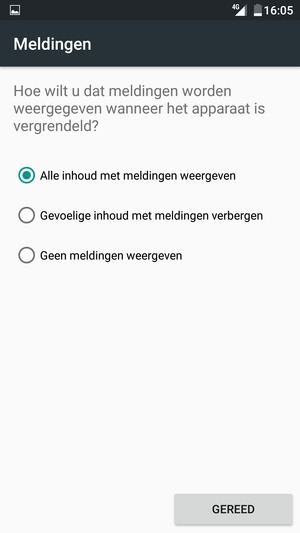 Selecteer uw voorkeursoptie en selecteer GEREED
