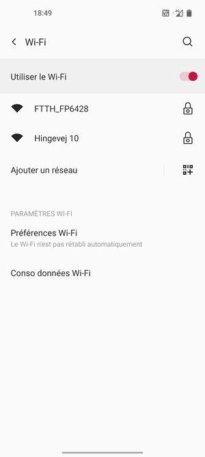 Sélectionnez le réseau sans fil auquel vous souhaitez vous connecter