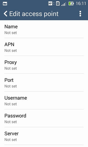 Enter Internet information