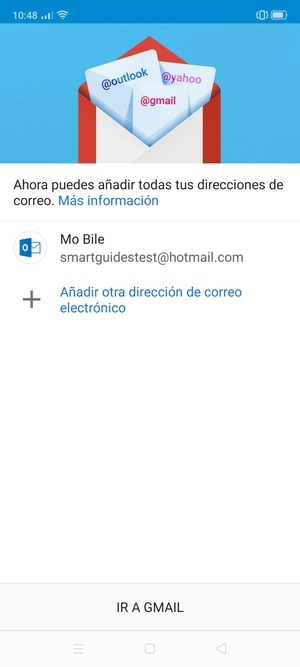 Seleccione IR A GMAIL