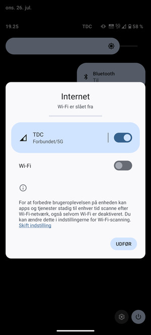 Vælg UDFØR