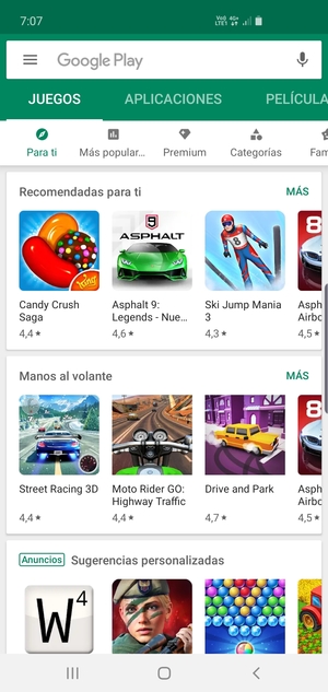Seleccione la barra de Búsqueda
