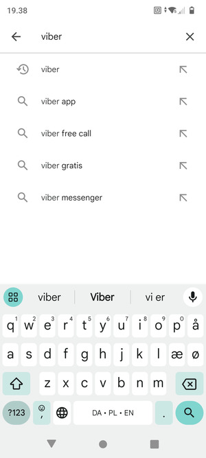 Indtast navnet på appen og vælg Søg