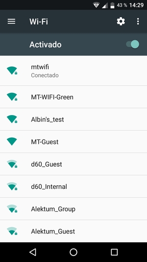 Ahora está conectado a la red Wi-Fi