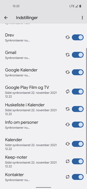 Dine kontakter fra Google vil nu blive synkroniseret til din telefon