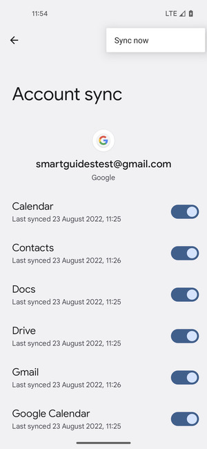 Select Sync now