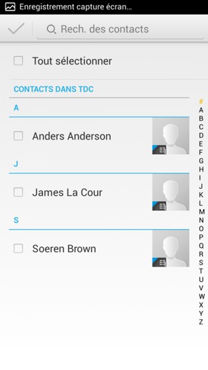 Cochez la case Tout sélectionner