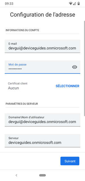 Saisissez votre mot de passe
