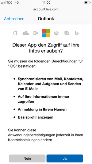 Wählen Sie Ja