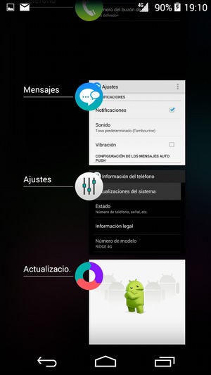 Deslice las aplicaciones a la derecha para cerrarlas