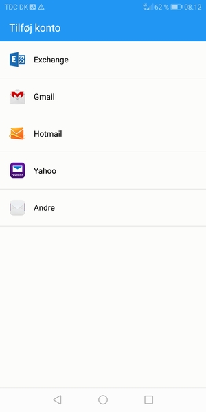 Vælg Gmail