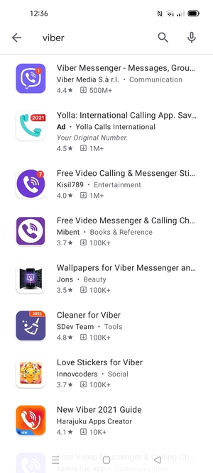 Select the app