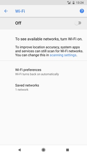 Turn on Wi-Fi