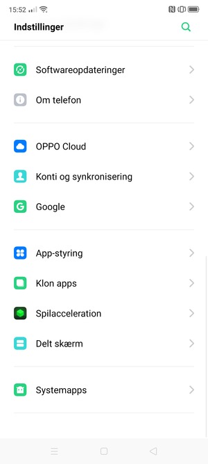 Scroll til og vælg Softwareopdateringer