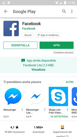 Seleziona APRI