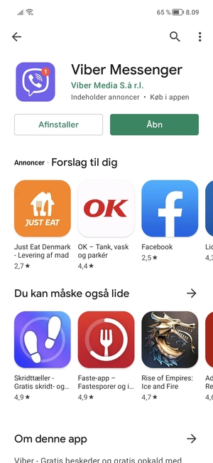 Vælg Åbn