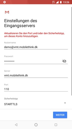 Wählen Sie Sicherheitstyp