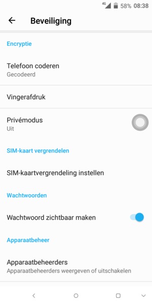 Selecteer SIM-kaartvergrendeling instellen