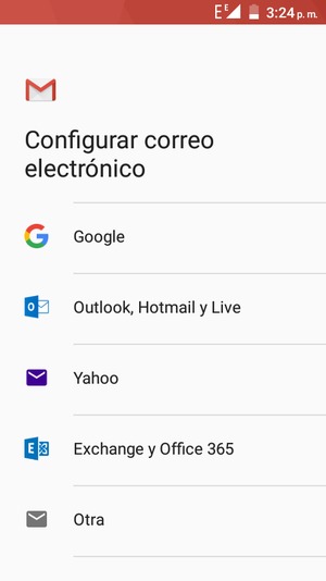 Seleccione Outlook, Hotmail y Live