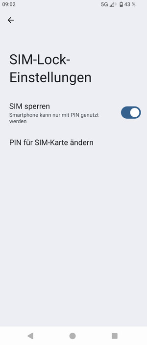 Wählen  PIN für SIM-Karte ändern