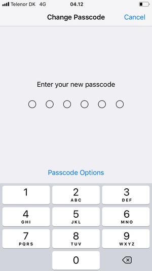 Enter your new passcode
