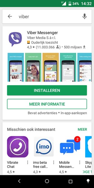 Selecteer de app