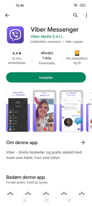 Vælg Installer