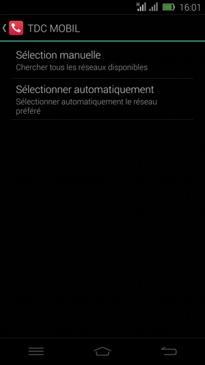 Sélectionnez Sélection manuelle