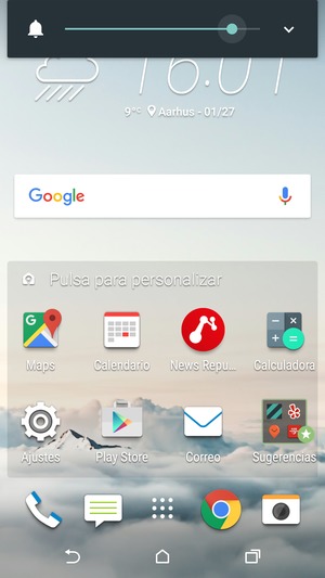 Continúe presionando para ajustar el volumen hasta el nivel requerido
