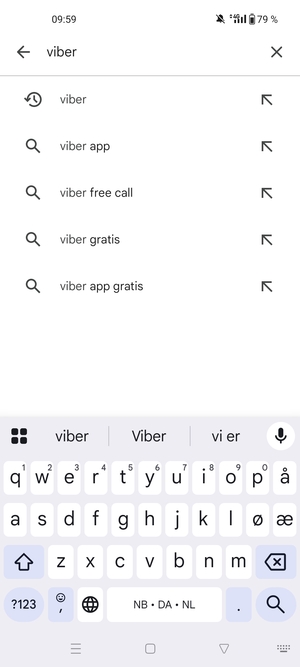 Skriv inn applikasjonsnavnet og velg Søk
