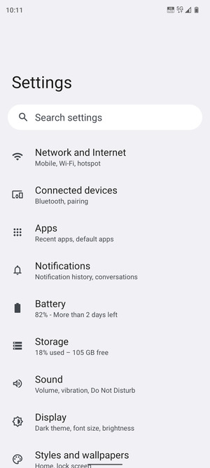 Select Network and Internet