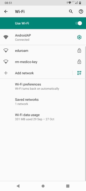 You are now connected to the Wi-Fi network