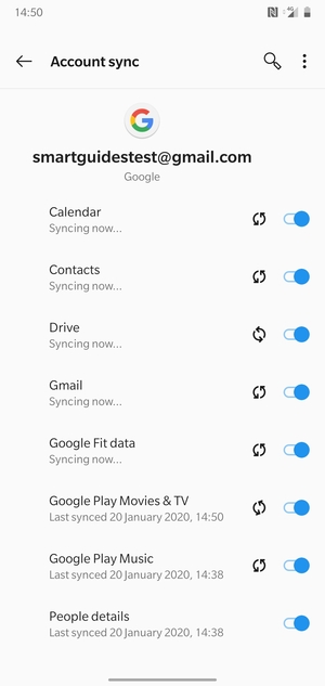Your information will be synchronised