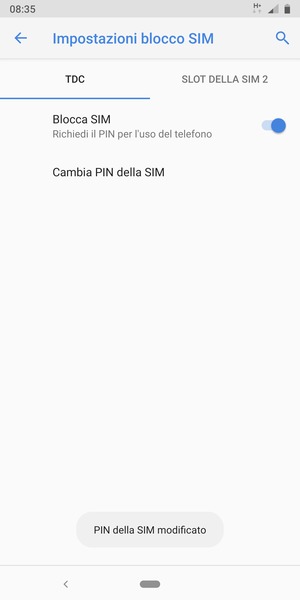 Il tuo PIN della SIM è stato modificato