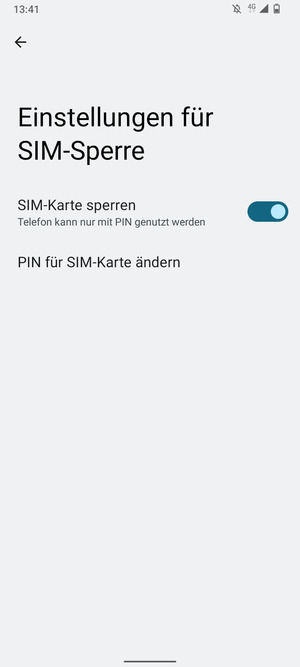 Wählen Sie  PIN für SIM-Karte ändern