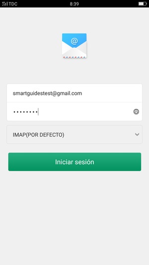 Introduzca su dirección de correo electrónico de Gmail o Hotmail y su contraseña. Seleccione Iniciar sesión