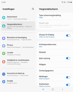 Om uw schermvergrendeling te activeren, ga naar het Instellingen-menu en selecteer Vergrendelscherm