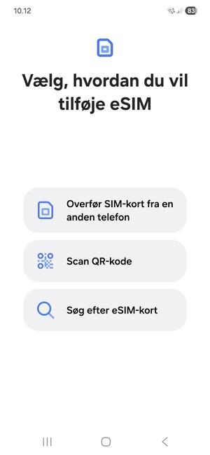 Vælg Scan QR-kode