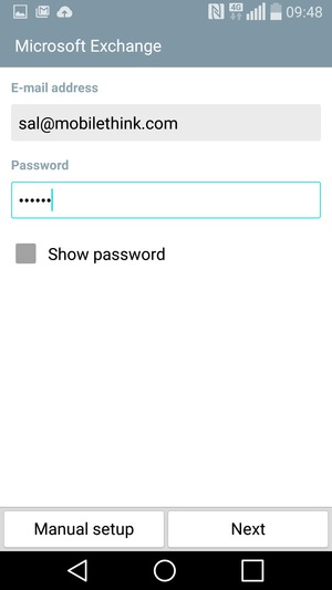 Enter your E-mail address and Password. Select Next