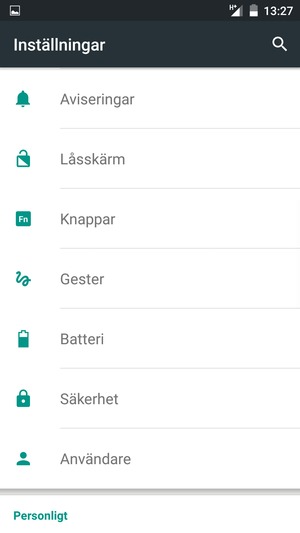 För att aktivera ditt skärmlås, gå till Inställningar-menyn och välj Låsskärm