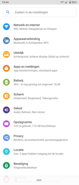 Selecteer Netwerk en internet