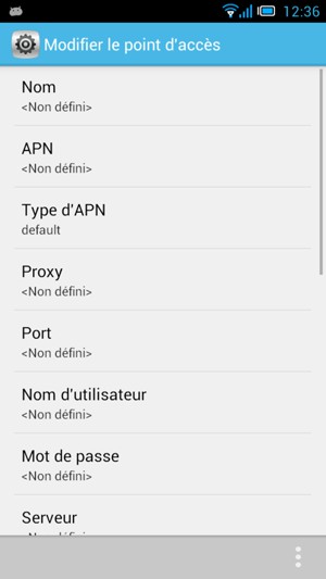 Saisissez les informations MMS