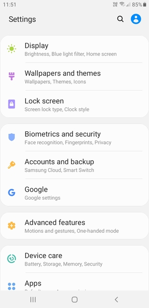 To activate your screen lock, go to the Settings menu and select Lock screen