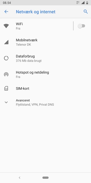 Vælg Mobilnetværk