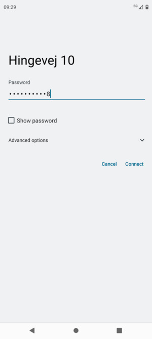 Enter the Wi-Fi password and select Connect