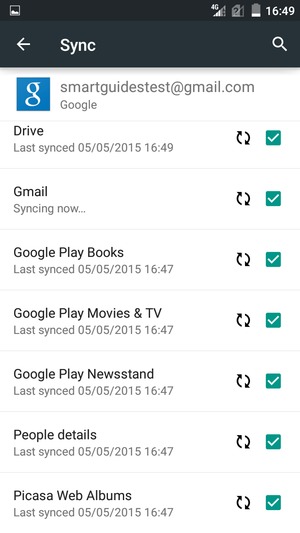 Your information will be synchronised